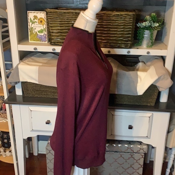 Portobello New York Tailored Fit Burgundy Lightweight Sweater Size 2XL - Picture 5 of 9